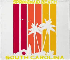 CafePress South Carolina Springmaid Beach Super Soft Fleece Plush Throw Blanket, 60"x50"