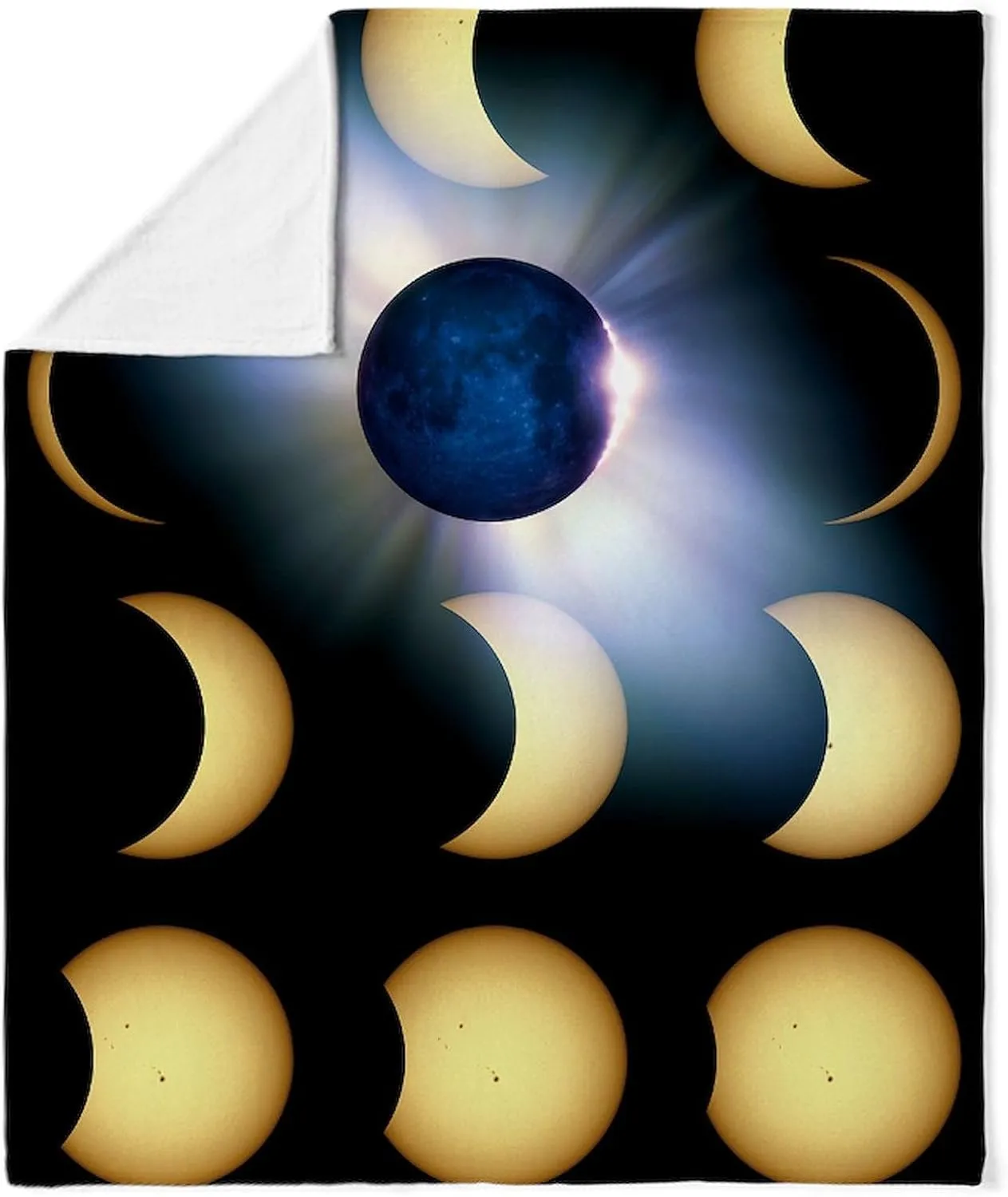 CafePress Total Solar Eclipse, Artwork Throw Blanket Super Soft Fleece Plush Throw Blanket, 60"x50"