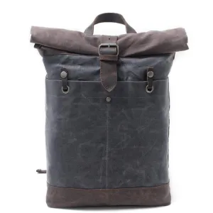 Canvas Leather 15-Inch Hiking Backpack With 20L Capacity
