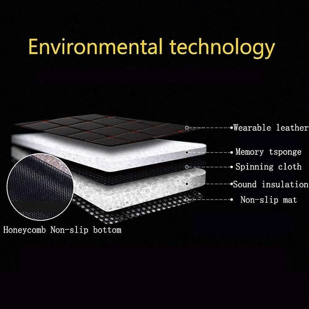 Car Boot Liner Mats for Genesis G80 EV Pure Electric 2023 2024, All-Weather Car Anti-Slip Cargo Tray Liners Carpets, Custom PU Leather Car Rear Cargo Liners, C/Black-Red