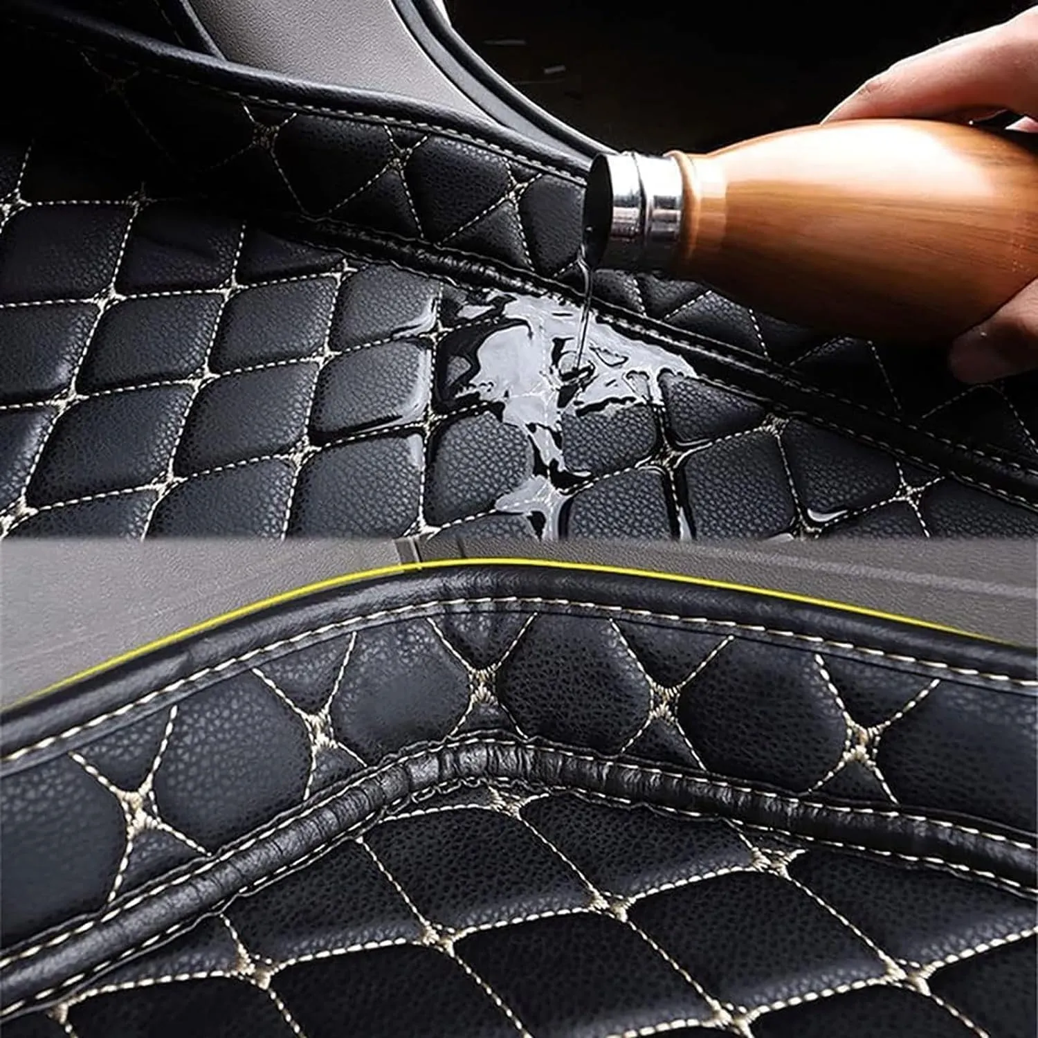 Car Boot Liners Mats for Mitsubishi Mirage 2012-2022, Trunk Cargo Storage Carpet Liner Mat Waterproof Anti Scratch Car Accessories,E