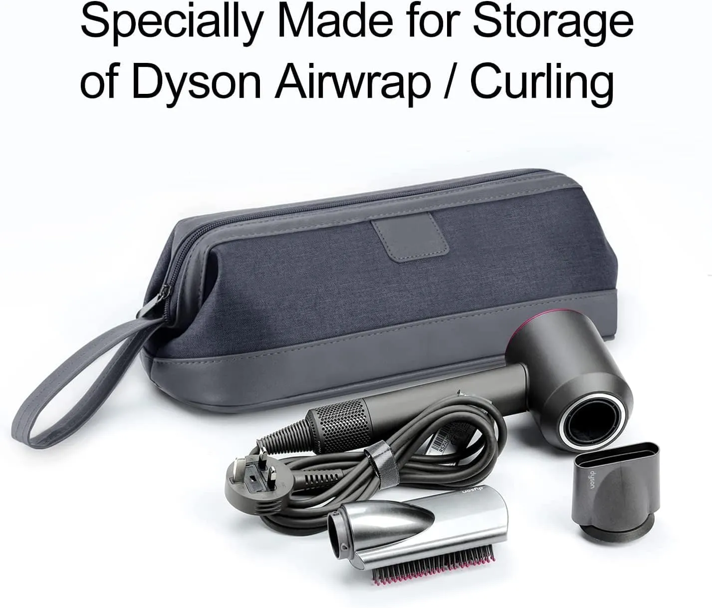 Case for Dyson Hair Dryer,Dustproof Storage Bag Travel Carrying Case for Dyson Supersonic for Dyson Airwrap for Dyson Corrale Hair Dryer Case Bag (Black)