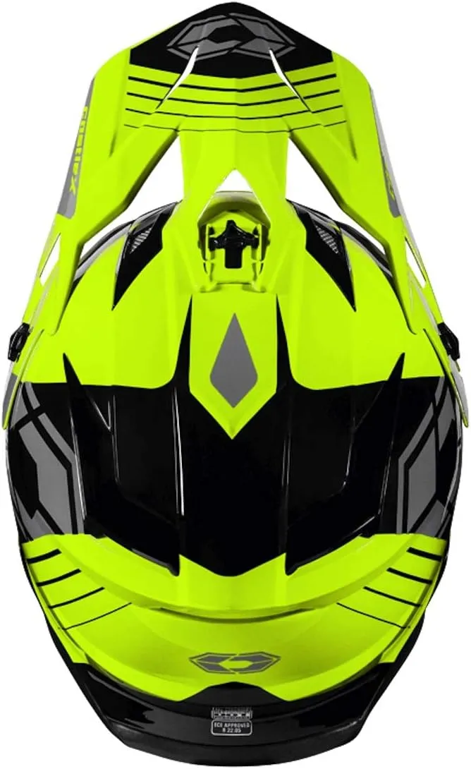 Castle X CX200 Sector Moto Helmet (Hi-Vis - Medium)