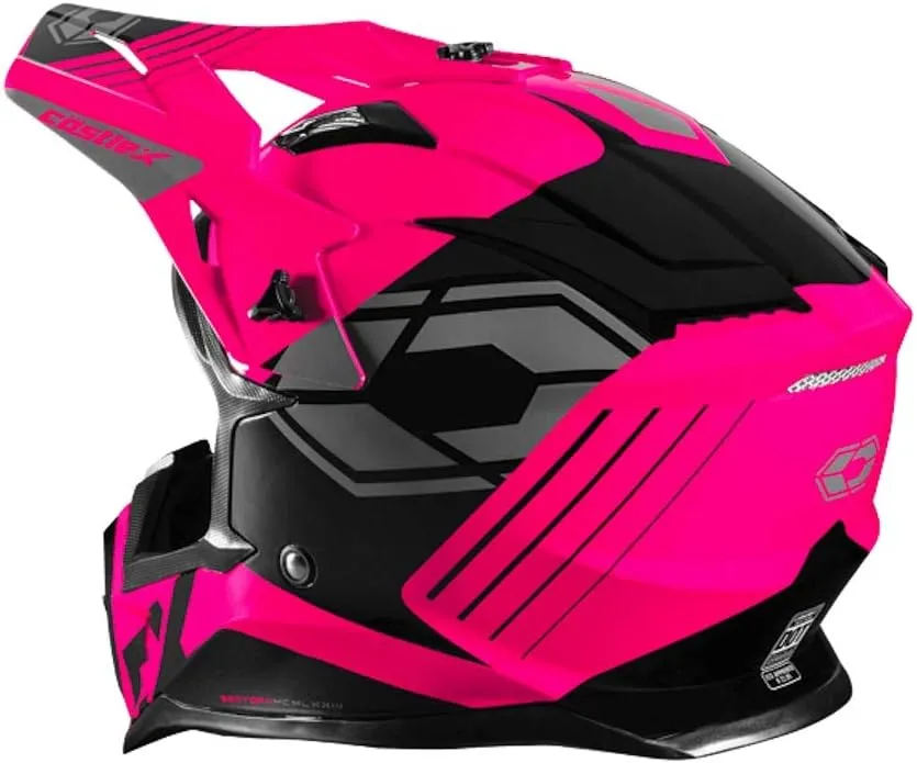 Castle X CX200 Sector Moto Helmet (Pink Glo - X-Large)