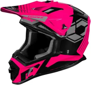 Castle X CX200 Sector Moto Helmet (Pink Glo - X-Large)