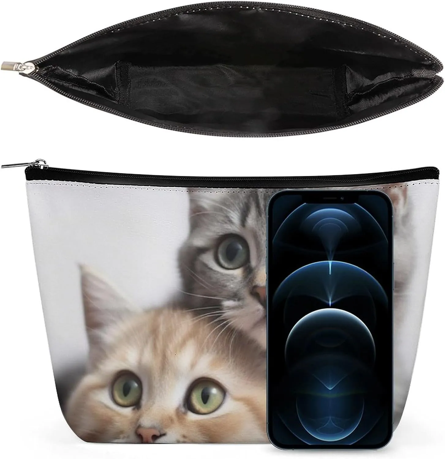 Cats Cosmetic Bag Portable Toiletry Bag Large Capacity Travel Makeup Bags Beauty Makeup Organizer for Full-Sized Shampoo Conditioner Brushes Set Makeup Accessories