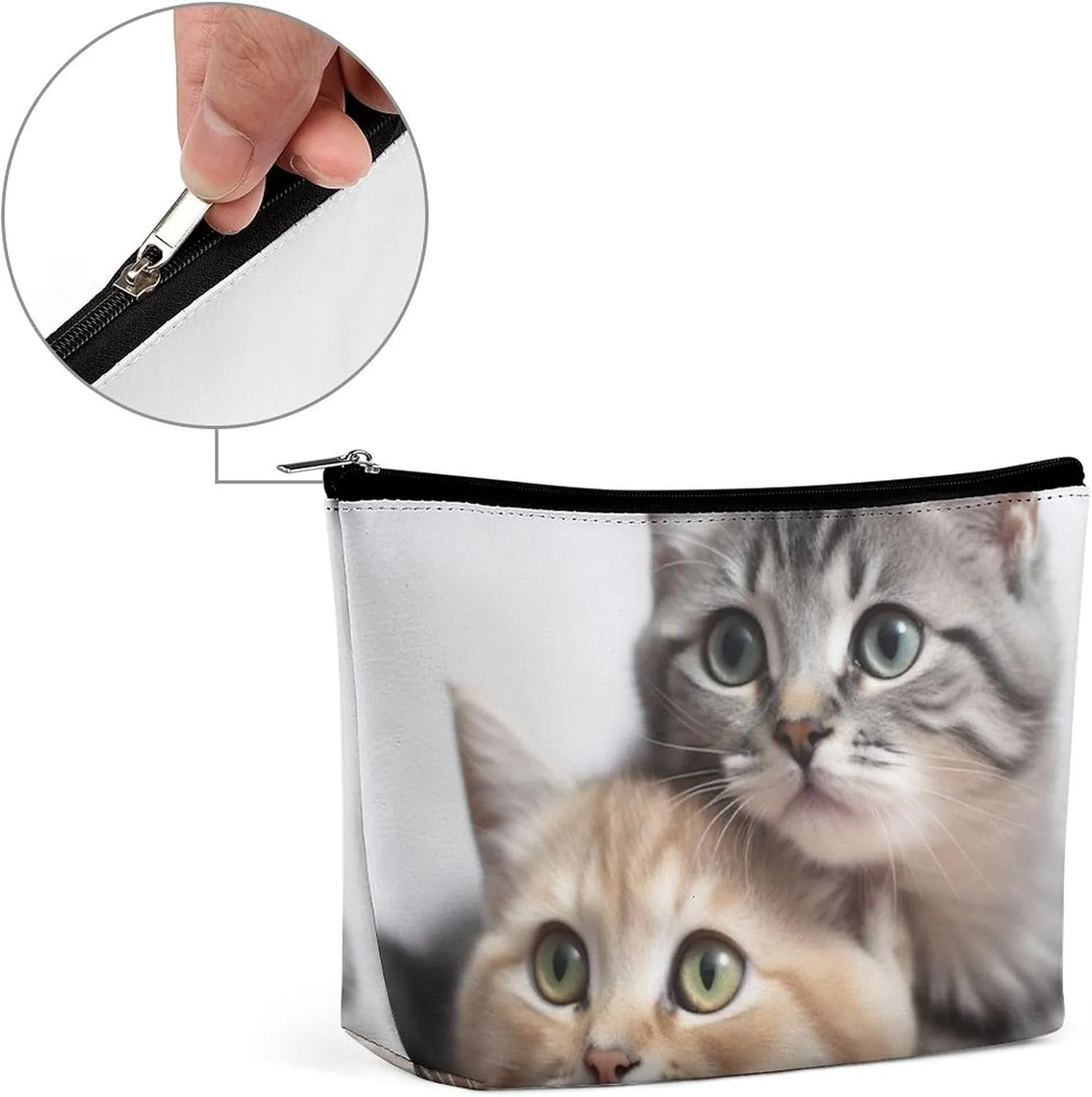 Cats Cosmetic Bag Portable Toiletry Bag Large Capacity Travel Makeup Bags Beauty Makeup Organizer for Full-Sized Shampoo Conditioner Brushes Set Makeup Accessories
