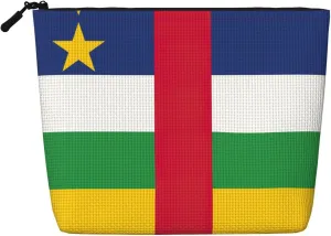 Central African flag Print Single-layer Makeup Bag Waterproof Travel Cosmetic Organizer Large Capacity