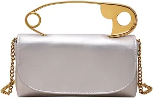 Chain Crossbody Purse for Women Stylish Top Handle Bag PU Leather Shoulder Bag Designer Clutch Purse Hobo Tote Handbag