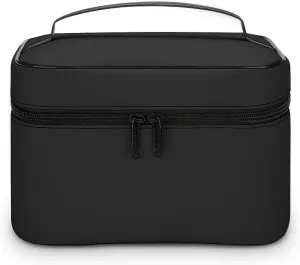 Charcoal Grey Color Trend Cosmetic Bag, Travel Portable Makeup Bag for Purse Pouch Beauty Zipper Organizer Toiletry Bag for Women