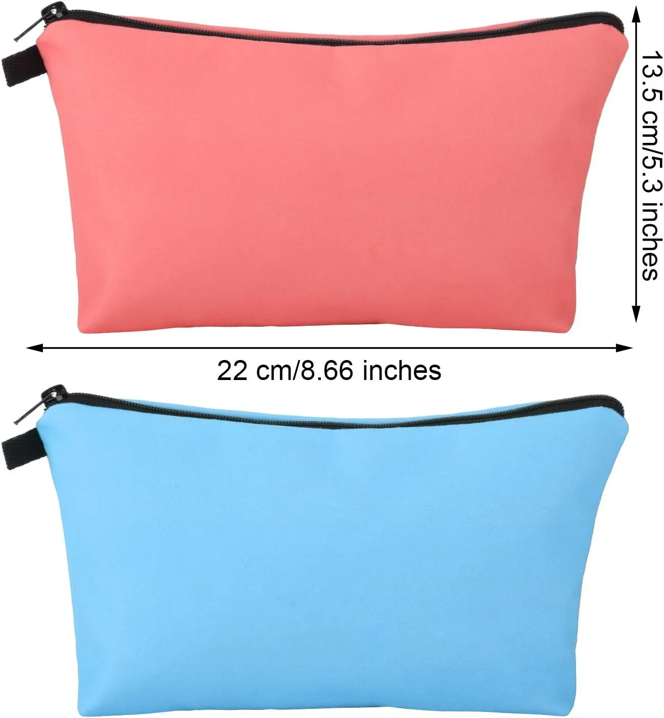 Chuangdi 6 Pieces Makeup Bag Toiletry Pouch Waterproof Cosmetic Bag with Zipper Travel Packing Pouch 8.7 x 5.3 Inch Small Cosmetic Organizer Accessory for Women and Men(Bright Style)