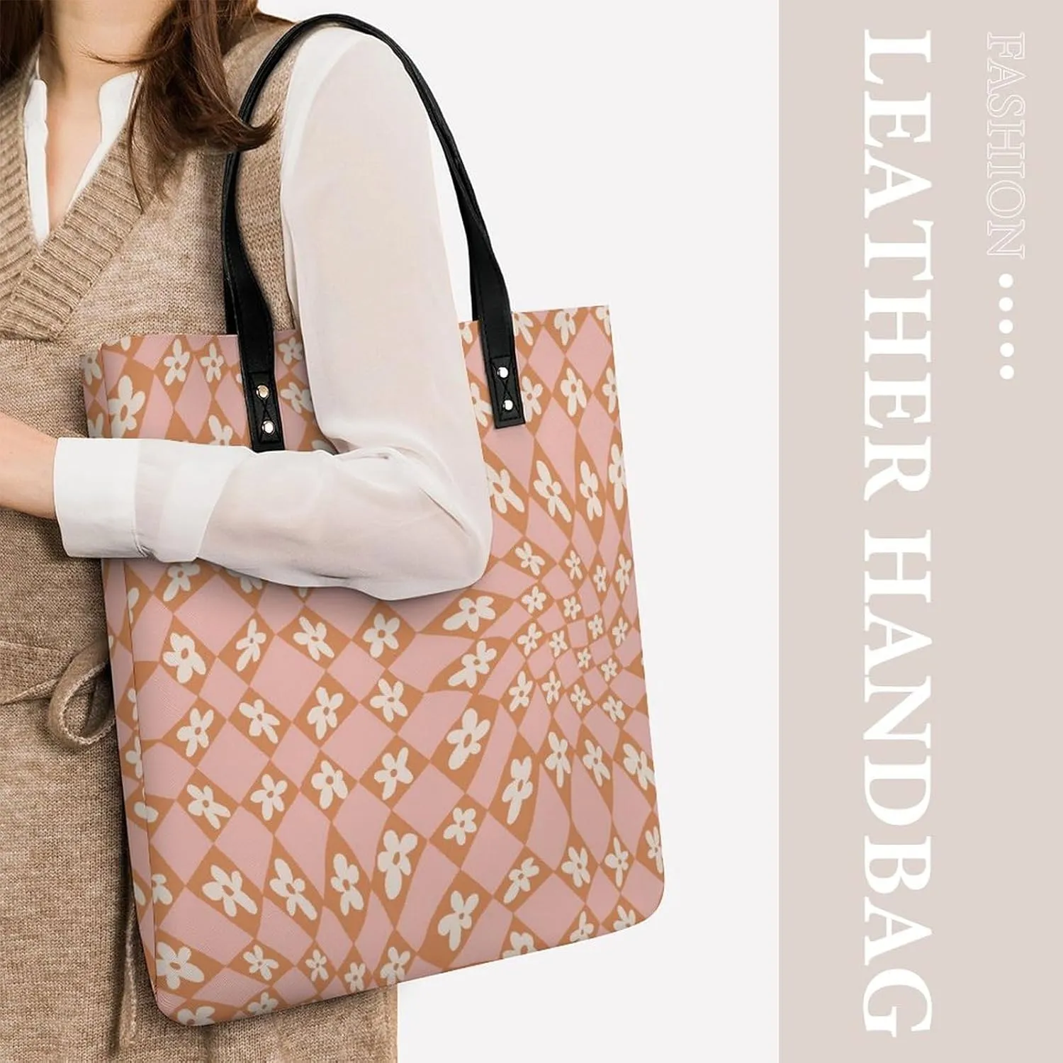 Clan MacArthur Arthur Fashionable All Printed Leather Handbag Unisex