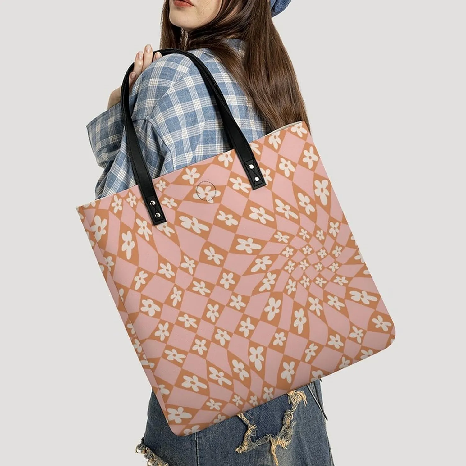 Clan MacArthur Arthur Fashionable All Printed Leather Handbag Unisex