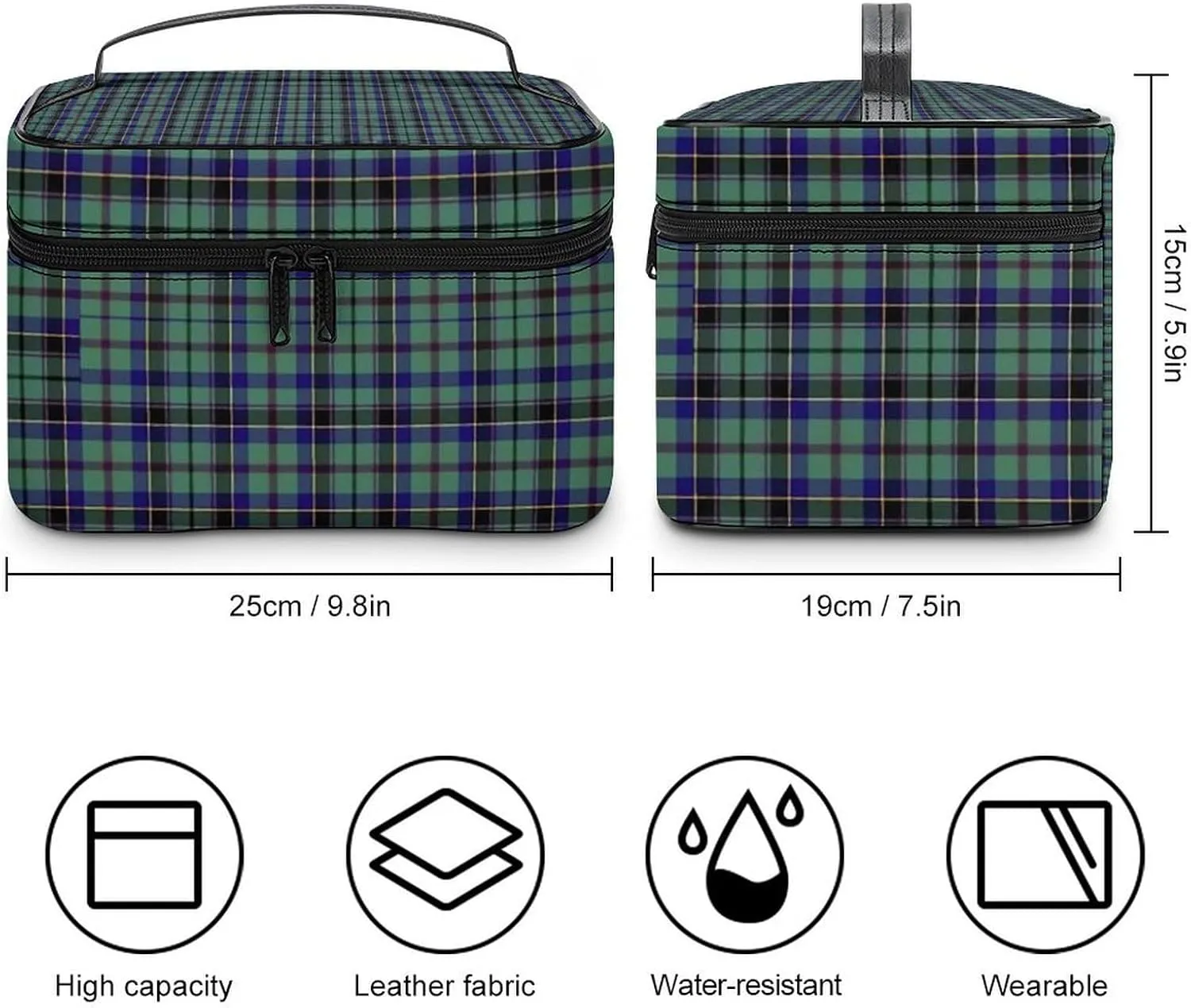 Clan Stevenson Tartan Large Capacity Soft And High-value Practical Makeup And Wash Bag