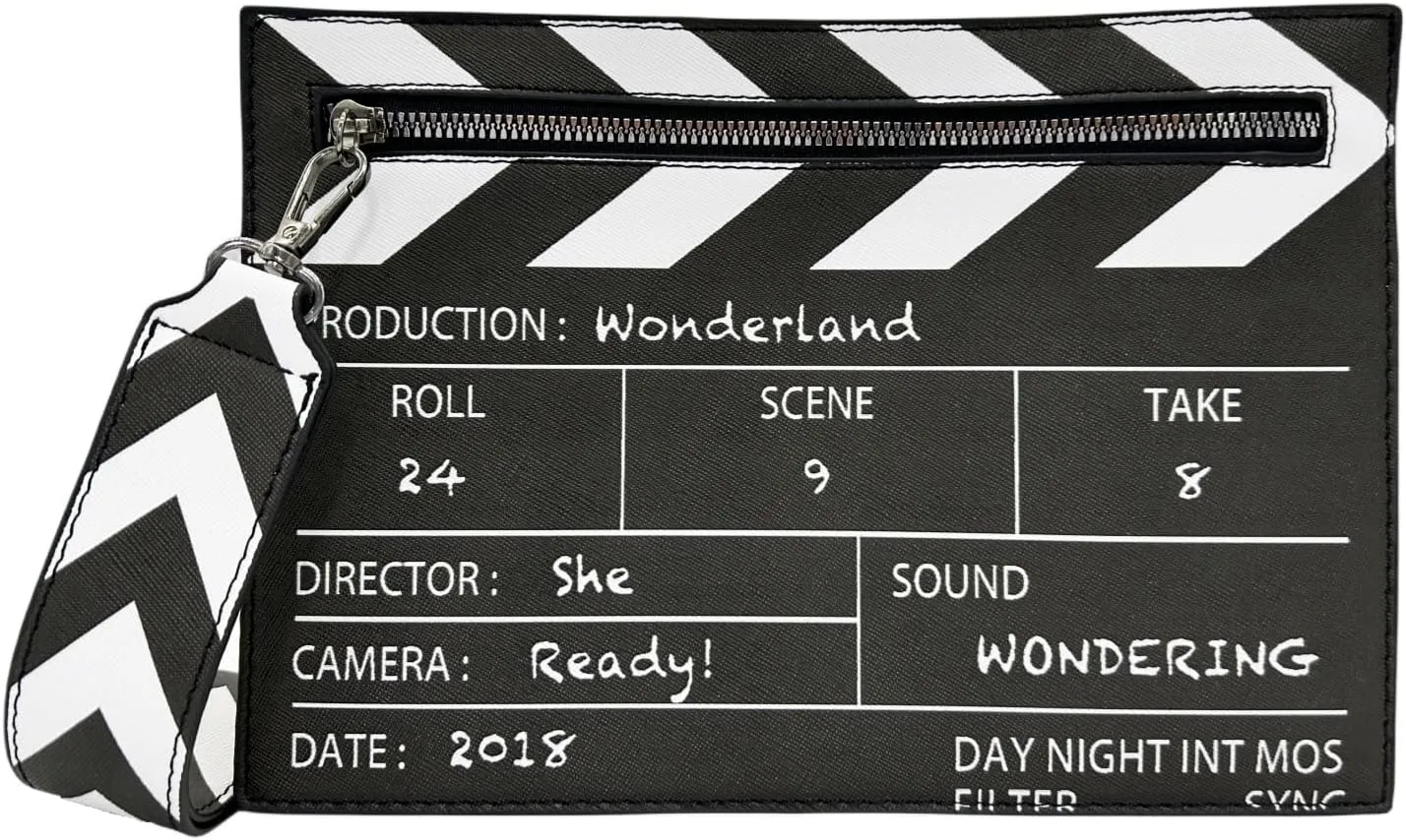 Clapperboard Design Crossbody Bag Cute Clutch Purse for Women Fun Shoulder Handbag Envelope Wallet