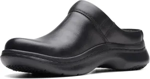 Clarks Unisex ClarksPro Clog Sneaker, Black Leather, 9 US Women