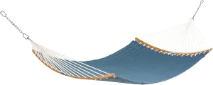 Classic Accessories Ravenna 81 x 55 Inch Quilted Double Hammock, Empire Blue
