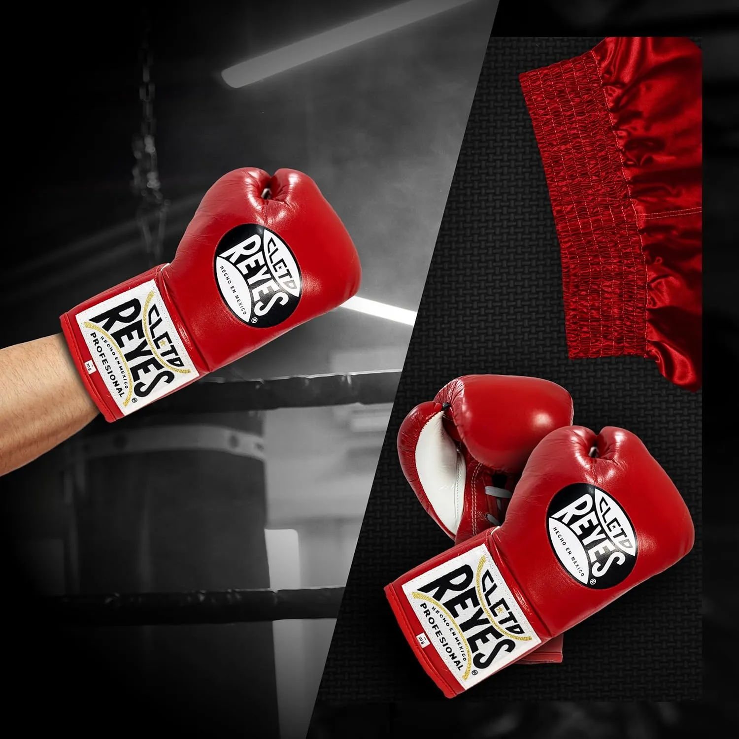 CLETO REYES Professional Competition Boxing Gloves for Men and Women, Leather and Horsehair, MMA, Kickboxing, Muay Thai, Lace Up