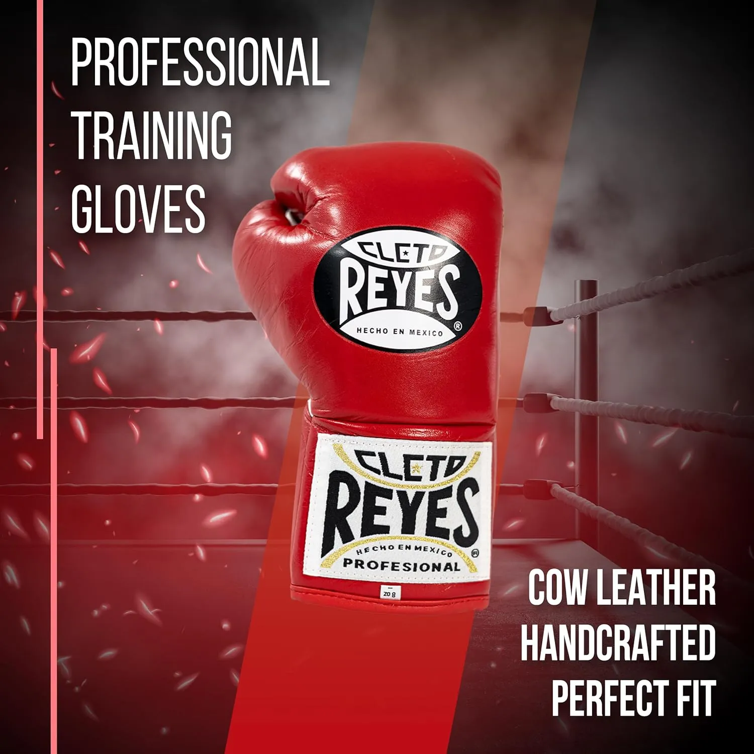 CLETO REYES Professional Competition Boxing Gloves for Men and Women, Leather and Horsehair, MMA, Kickboxing, Muay Thai, Lace Up