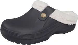 Clog Slippers for Women Classic Fur Lined Clogs Waterproof Winter Fuzzy Slippers for Women Men Indoor and Outdoor