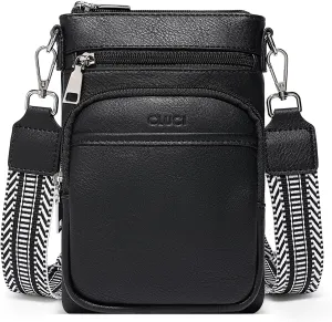CLUCI Small Crossbody Bags for Women PU Leather Cell Phone Purse Wallet with Adjustable Guitar Strap