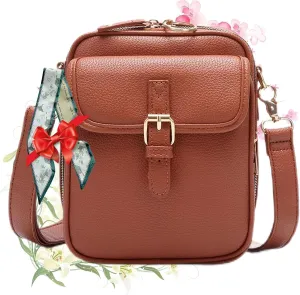 Collaboraten1 Crossbody Leather Bag, Urvash Crossbody Anti Theft Leather Bag for Women Travel