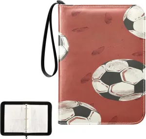 Colorful Football Collectible Trading Card Albums, Waterproof PU Card Collection Binder Fits 400 Cards with Removable Sleeves for Baseball Card, Football Card