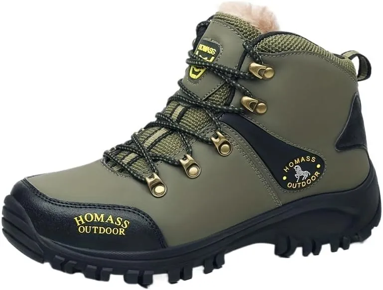 Comfortable Men's Hiking Shoes with Plush Lining, Arch Support, and Non-Slip Soles for Mountaineering and Travel