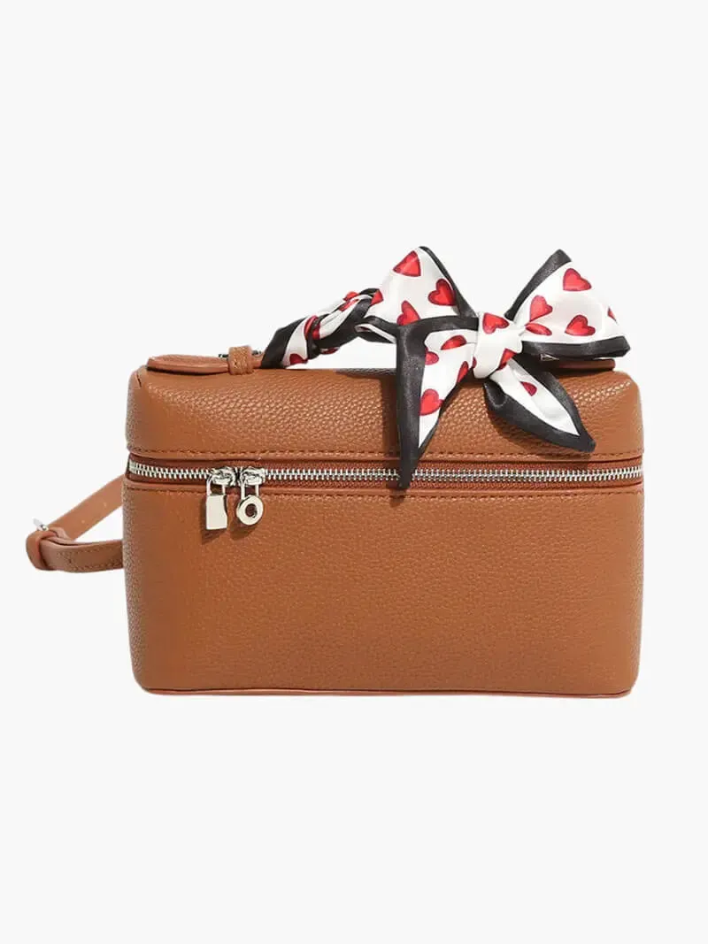 Compact Faux Leather Box Bag – Chic and Functional