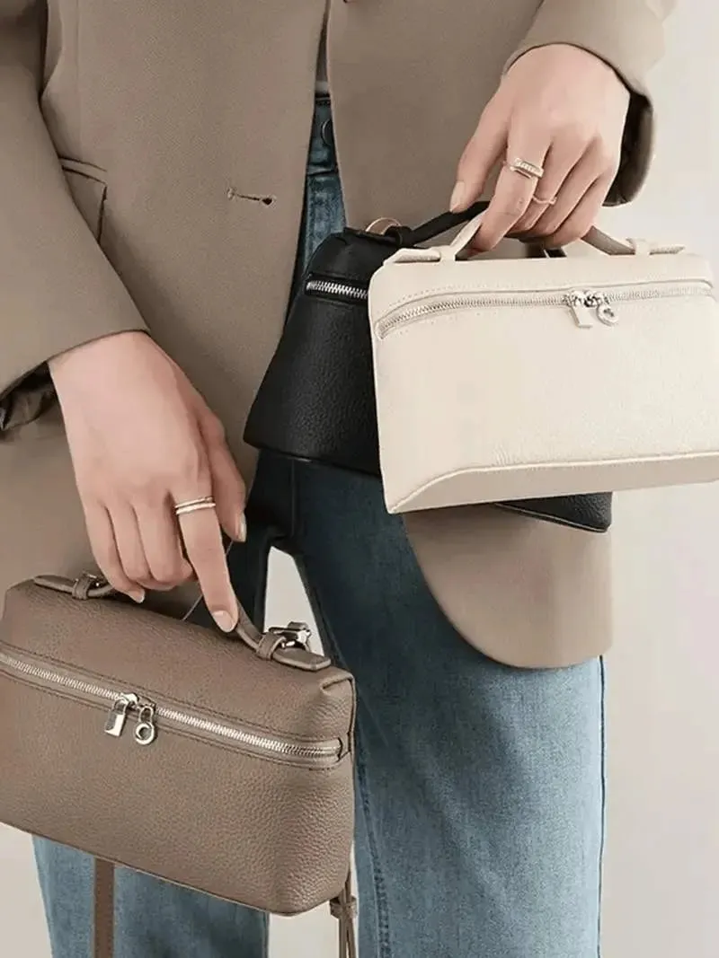 Compact Faux Leather Box Bag – Chic and Functional