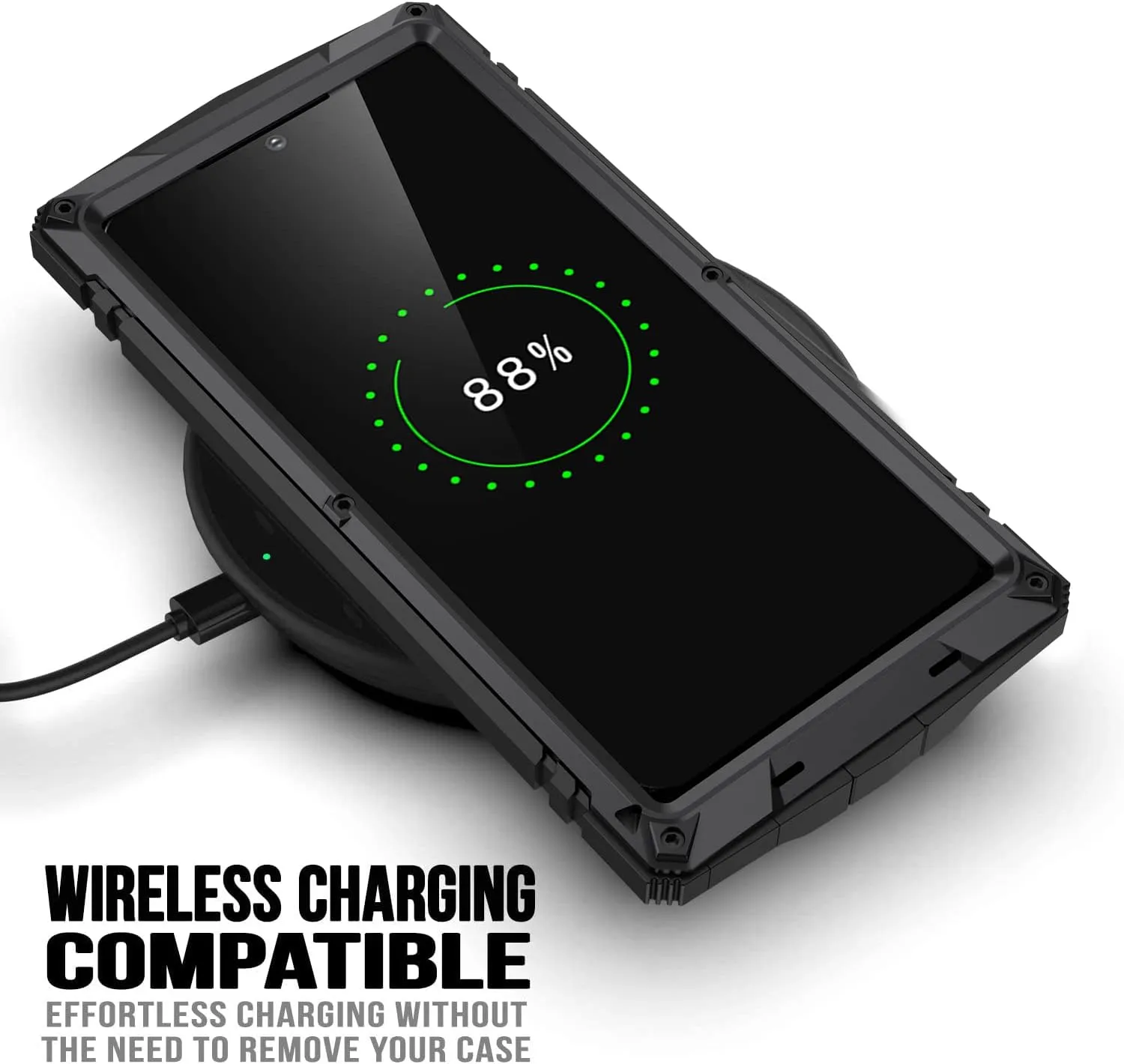 Compatible with Samsung S23 Ultra Metal Case with Screen Protector Camera Protector Military Rugged Heavy Duty Shockproof Case with Metal Kickstand Full Body Tough Dustproof Case (Black)