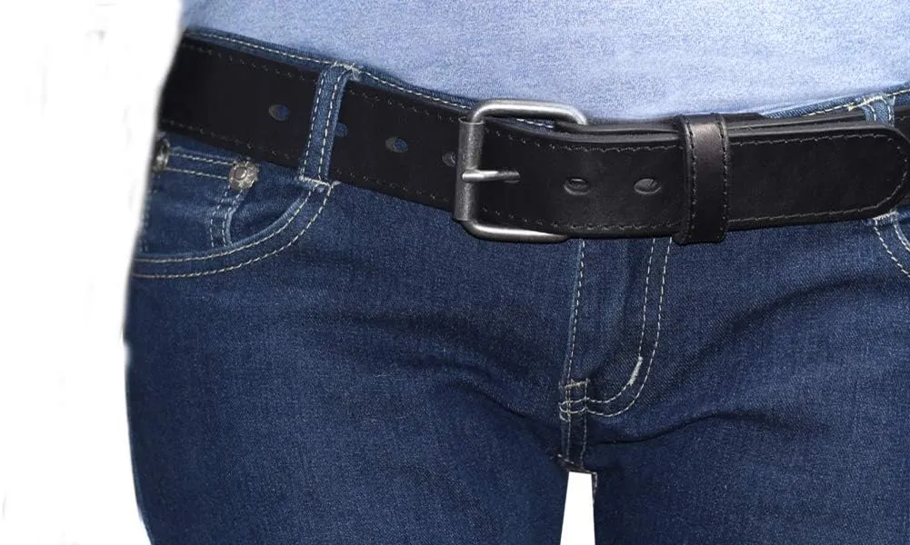 Concealed Carry CCW Leather Gun Belt 1 1/2 inch 100% Full Grain Thick Leather Belt for Gun Carry