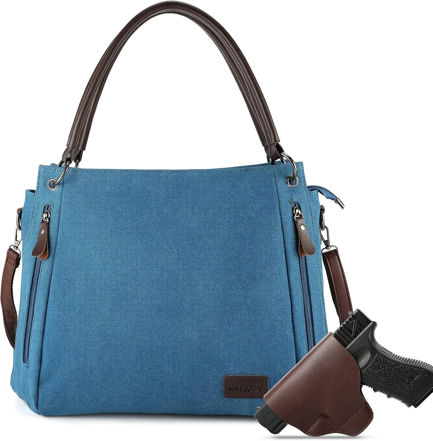 Concealed Carry Crossbody bag with removable pistol holster for women handbag Hobo purses Tote Bag