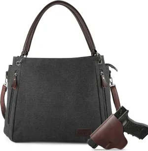 Concealed Carry Crossbody bag with removable pistol holster for women handbag Hobo purses Tote Bag