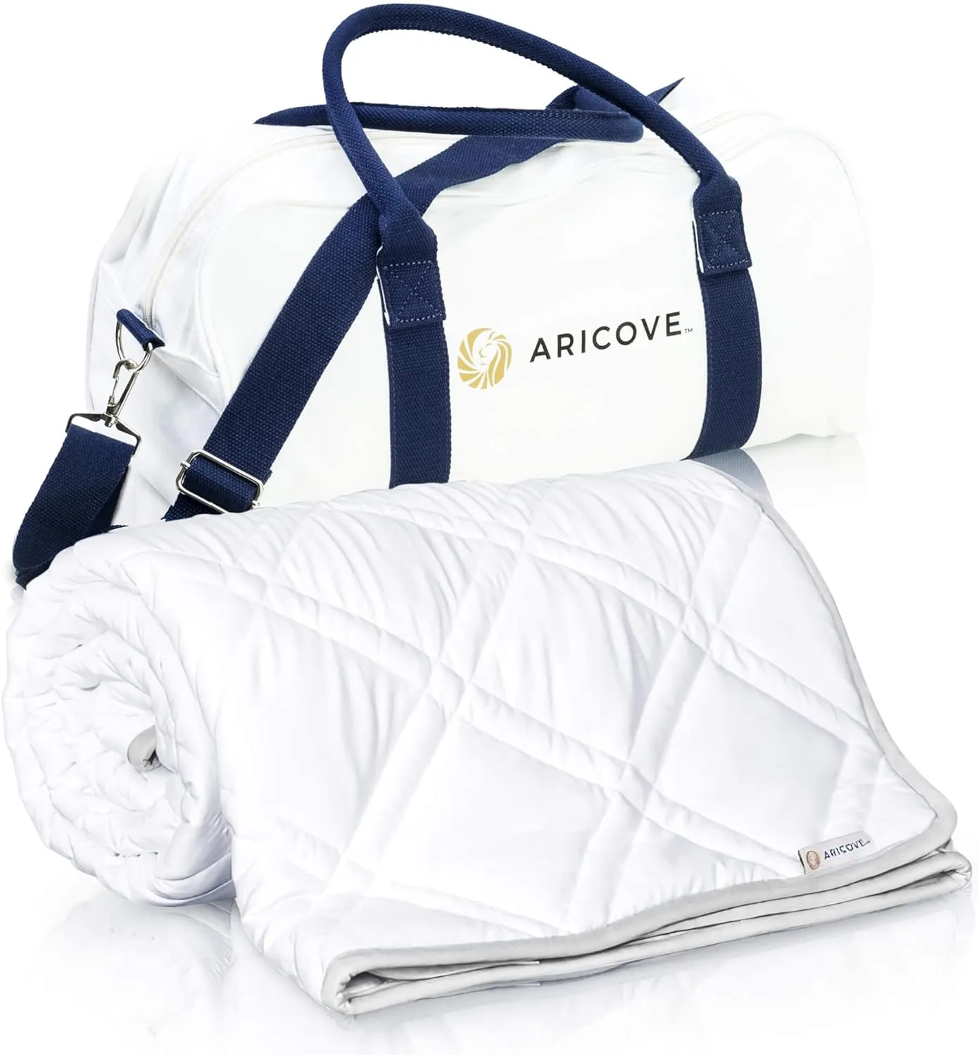 Cooling Weighted Blanket, 10 lbs, Twin Size for Adults, Luxury Heavy Blanket, Silky Soft Bamboo Viscose, 48x72 inches, Machine Washable, White