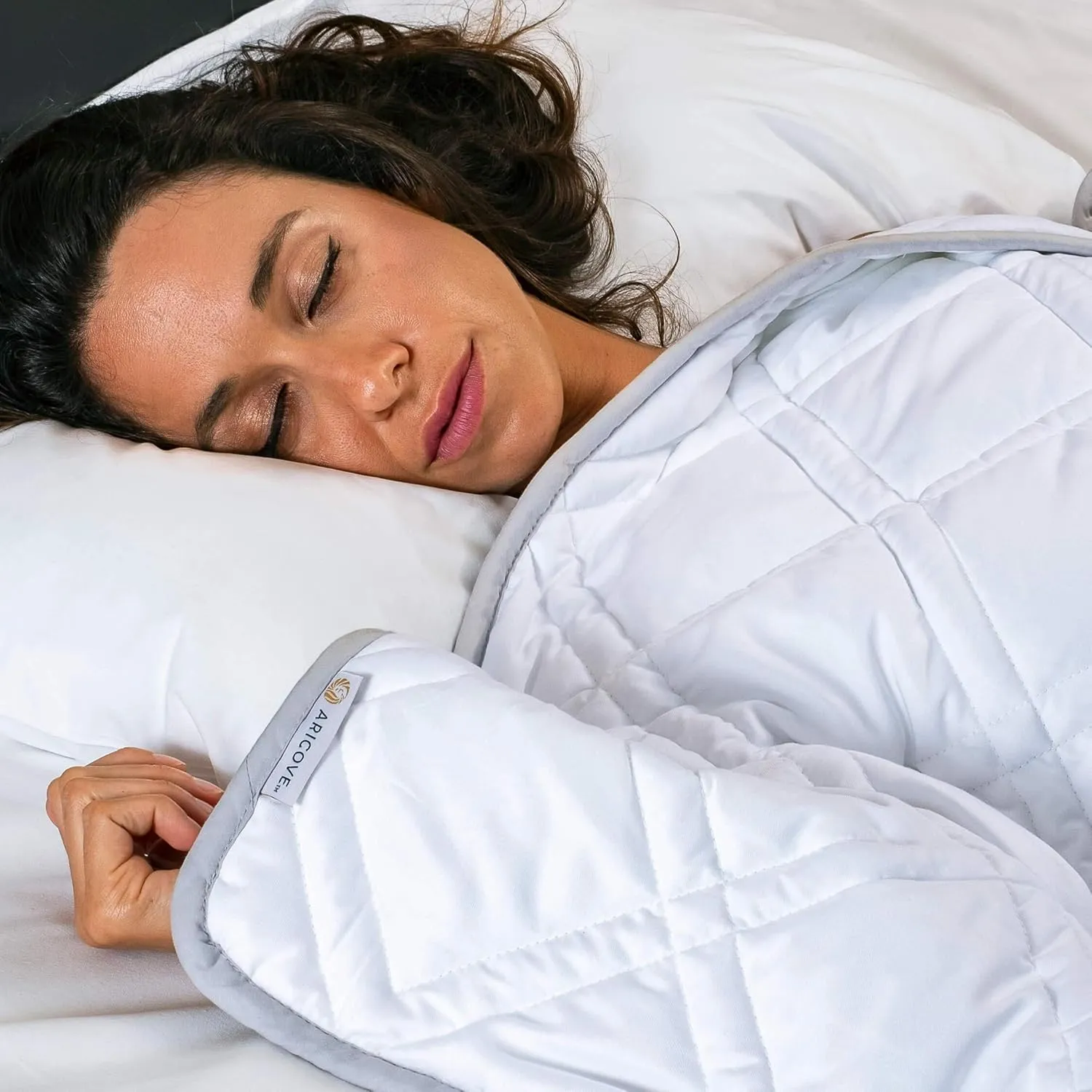 Cooling Weighted Blanket, 20 lbs, Twin Size for Adults, Luxury Heavy Blanket, Silky Soft Bamboo Viscose, 48x72 inches, Machine Washable, White