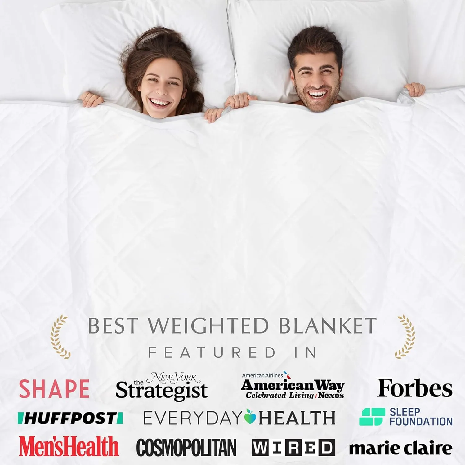 Cooling Weighted Blanket for Adults, 30lbs, Queen/King Size, 80x87 inches, Silky Soft Bamboo Viscose, Machine Washable, White