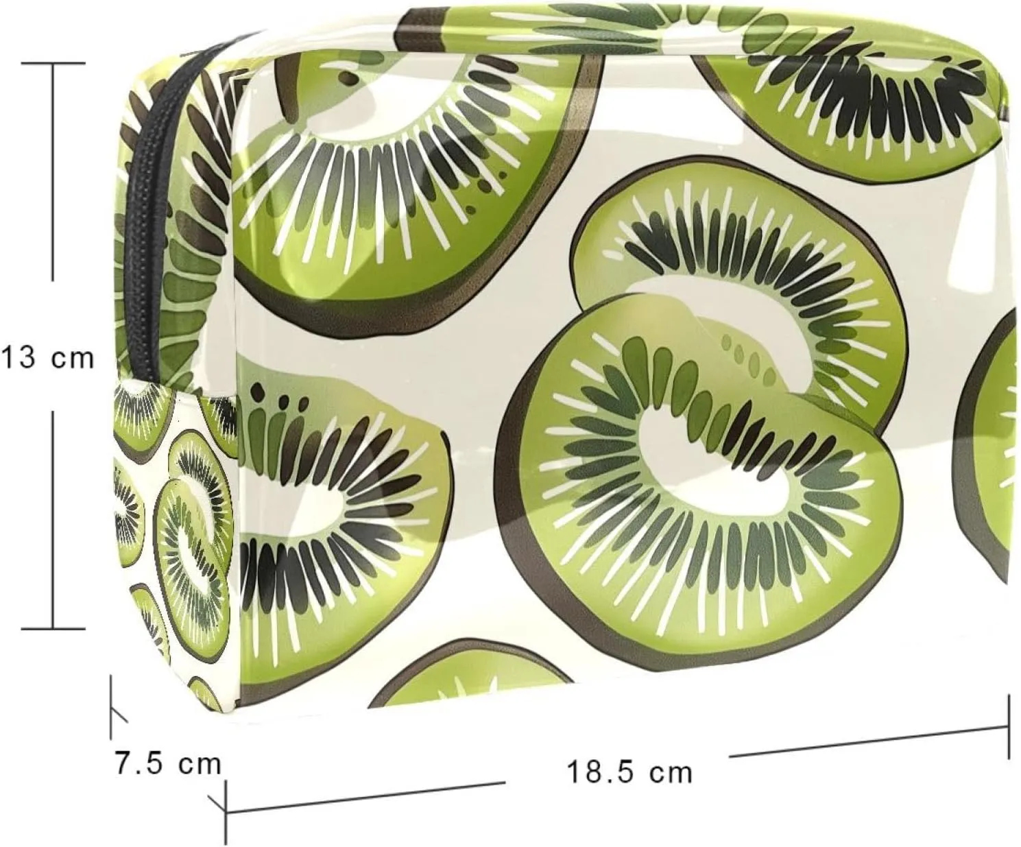 Cosmetic Bag Cartoon Kiwi Travel Makeup Bag Portable Travel Toiletry Bag Makeup Organizer Bag 7.3x3x5.1in
