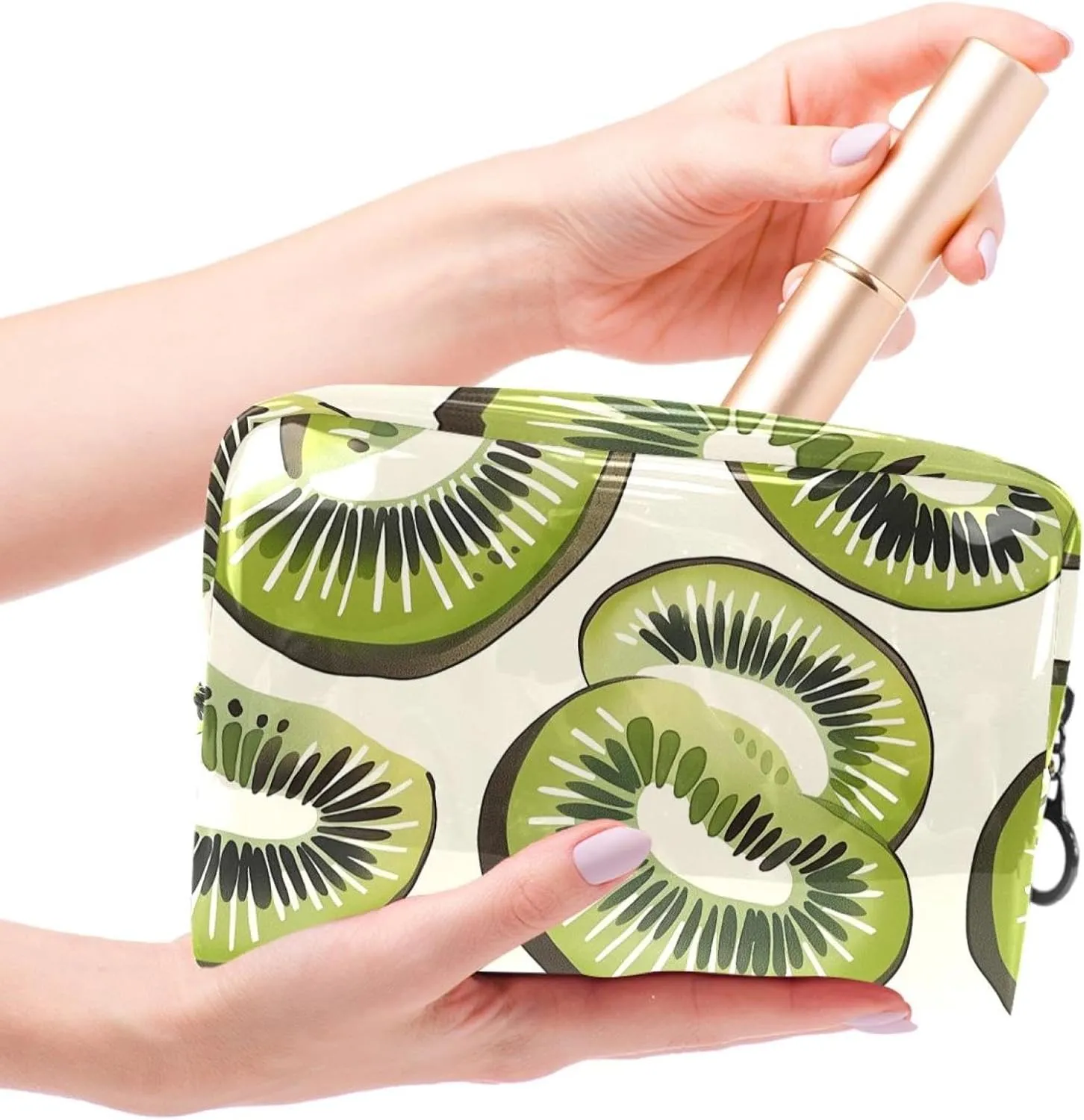 Cosmetic Bag Cartoon Kiwi Travel Makeup Bag Portable Travel Toiletry Bag Makeup Organizer Bag 7.3x3x5.1in