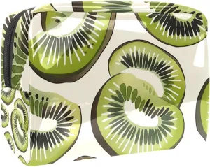 Cosmetic Bag Cartoon Kiwi Travel Makeup Bag Portable Travel Toiletry Bag Makeup Organizer Bag 7.3x3x5.1in