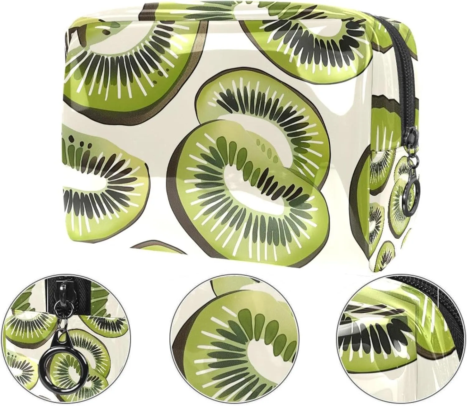 Cosmetic Bag Cartoon Kiwi Travel Makeup Bag Portable Travel Toiletry Bag Makeup Organizer Bag 7.3x3x5.1in
