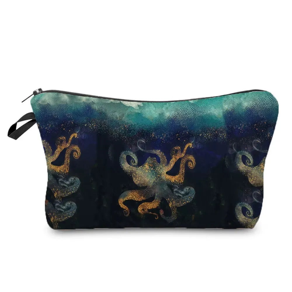 Crane Print Makeup Bag Japanese Ukiyoe Design Women'S Bag Landscape Cosmetic Bags Hot Sale Pencil Cases High Quality Storage Bag
