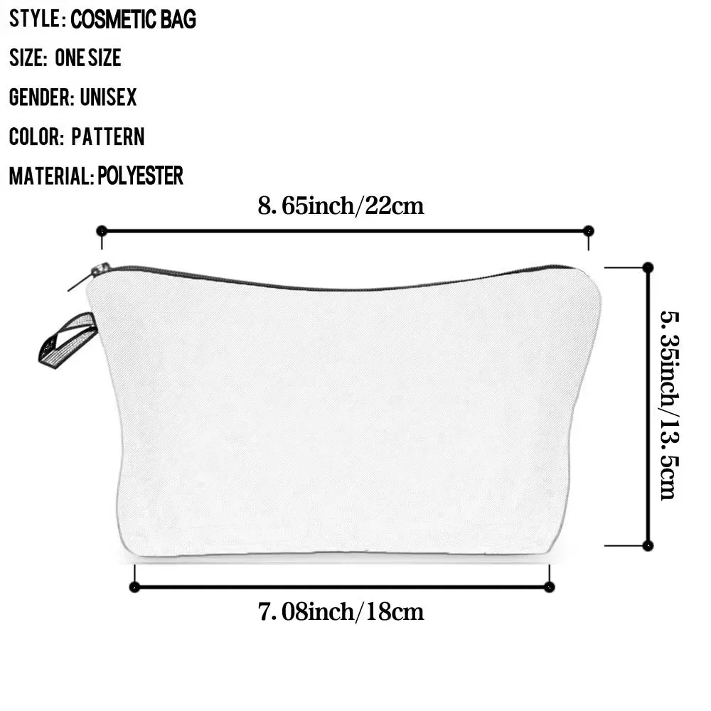 Crane Print Makeup Bag Japanese Ukiyoe Design Women'S Bag Landscape Cosmetic Bags Hot Sale Pencil Cases High Quality Storage Bag