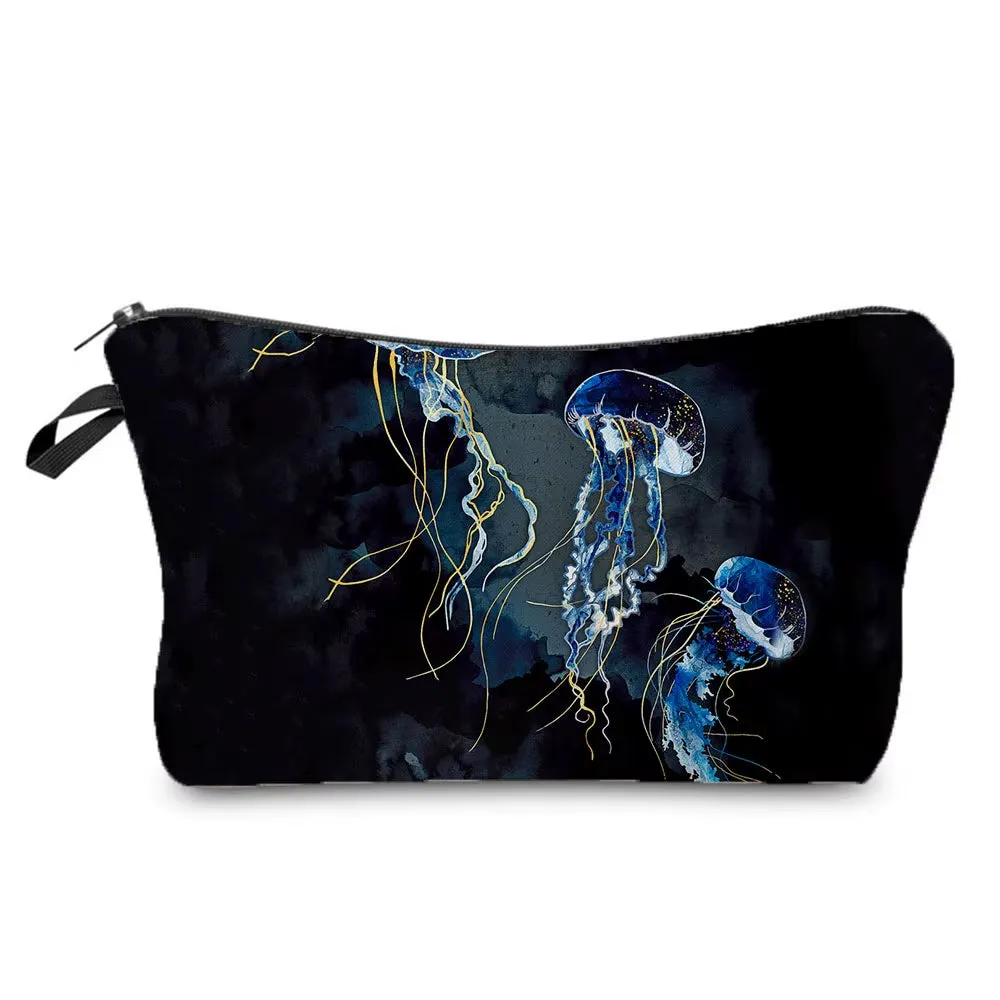 Crane Print Makeup Bag Japanese Ukiyoe Design Women'S Bag Landscape Cosmetic Bags Hot Sale Pencil Cases High Quality Storage Bag