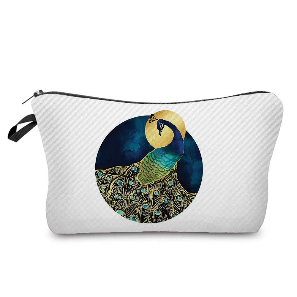 Crane Print Makeup Bag Japanese Ukiyoe Design Women'S Bag Landscape Cosmetic Bags Hot Sale Pencil Cases High Quality Storage Bag