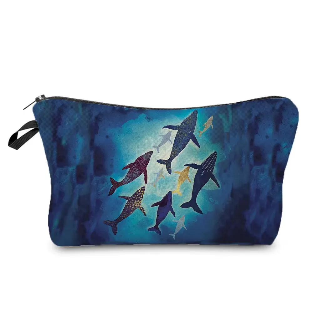 Crane Print Makeup Bag Japanese Ukiyoe Design Women'S Bag Landscape Cosmetic Bags Hot Sale Pencil Cases High Quality Storage Bag