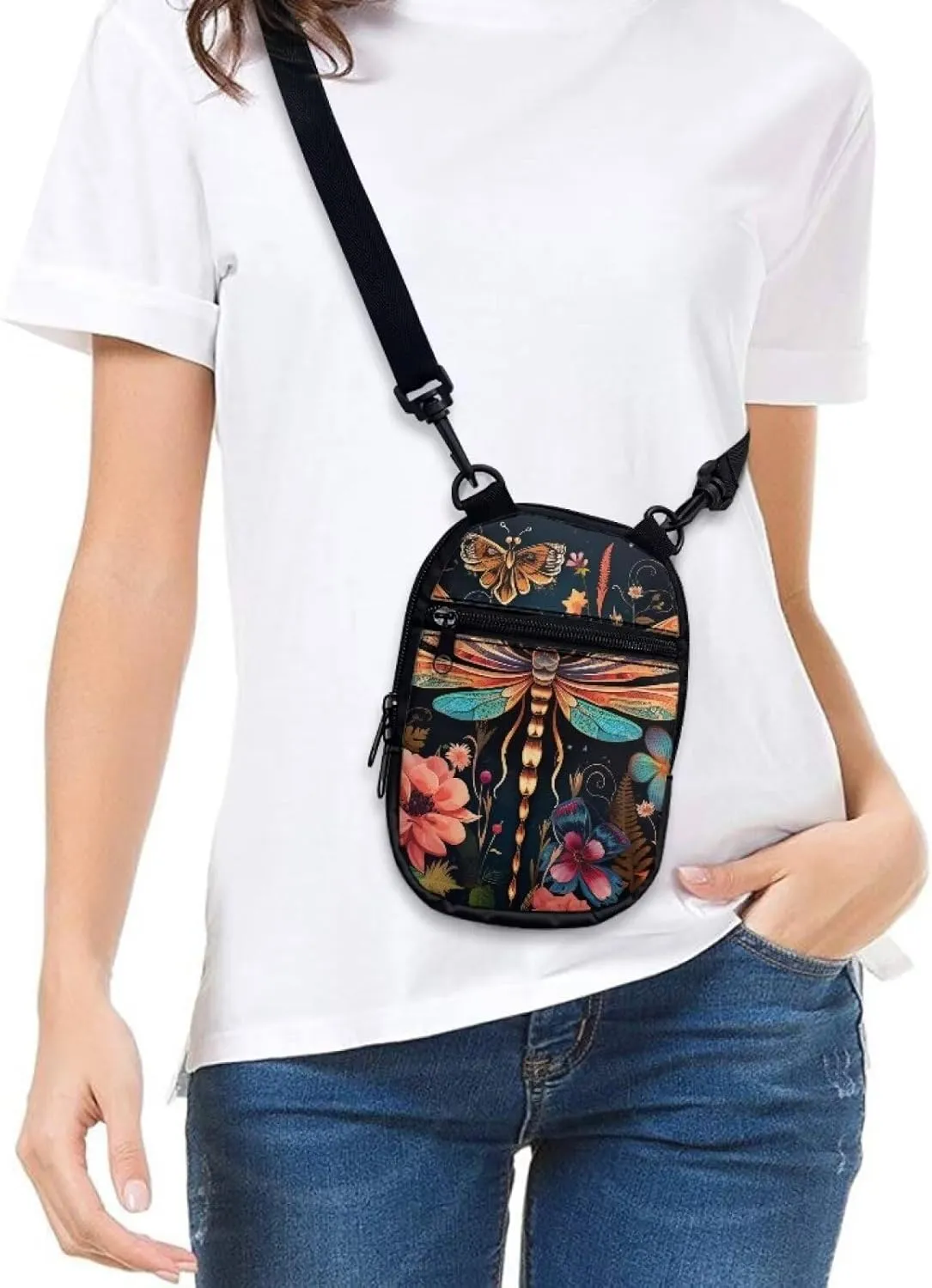 Crossbody Bag for Women and Men, Belt Bag with Adjustable Strap Cell Phone Case with Back Zipper Pocket