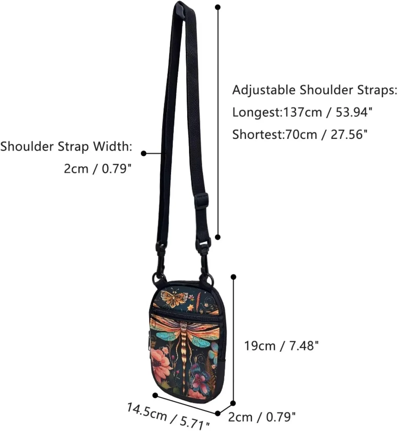 Crossbody Bag for Women and Men, Belt Bag with Adjustable Strap Cell Phone Case with Back Zipper Pocket