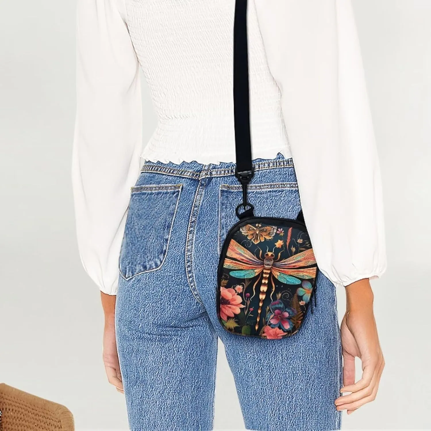 Crossbody Bag for Women and Men, Belt Bag with Adjustable Strap Cell Phone Case with Back Zipper Pocket