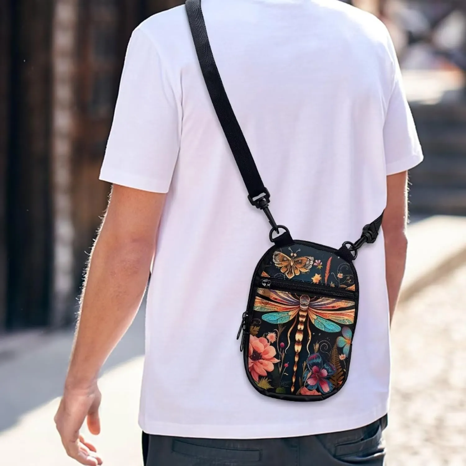 Crossbody Bag for Women and Men, Belt Bag with Adjustable Strap Cell Phone Case with Back Zipper Pocket